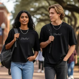 Straiders EMB Oversized Tee - Noir