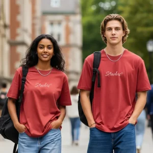 Straiders EMB Oversized Tee – Red