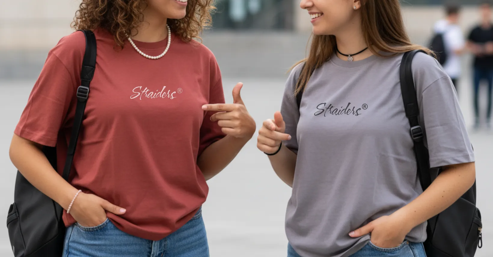 Str EMB Oversized Tee – Noir
