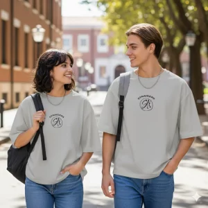 Str EMB Oversized Tee - Stone