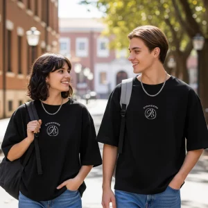 Str EMB Oversized Tee – Noir
