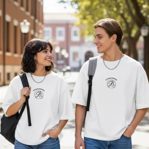 Str EMB Oversized Tee - White