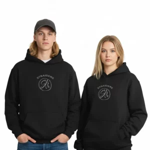 Str EMB Oversized Hoodie – Noir