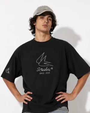 Logo Boxy Tee Black
