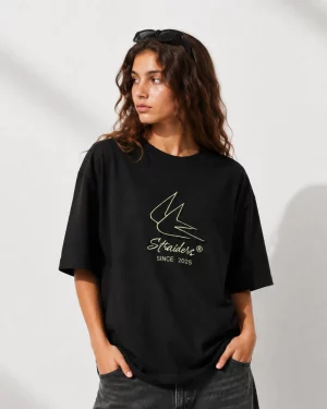 apli-logo-black-m Logo Boxy Tee Noir