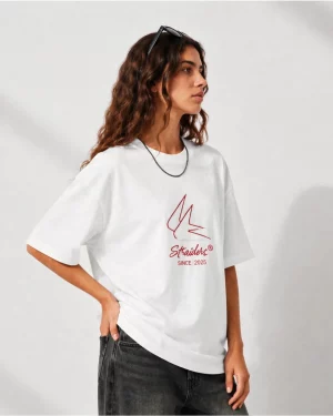 Logo Boxy Tee Ghost