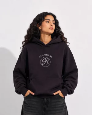 Str EMB Oversized Hoodie – Noir