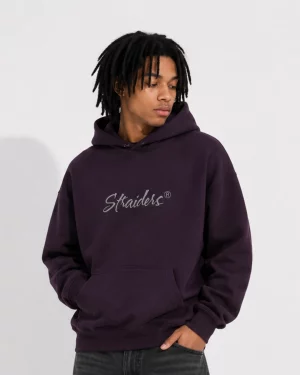 Straiders EMB Oversized Hoodie – Purple