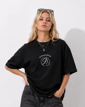 Str EMB Oversized Tee – Noir