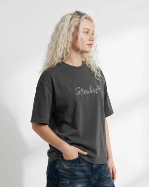 Straiders EMB Oversized Tee – Graphite