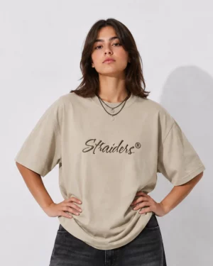 Straiders EMB Oversized Tee – Dune