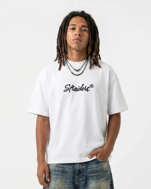 straiders-off-h Straiders EMB Oversized Tee - White
