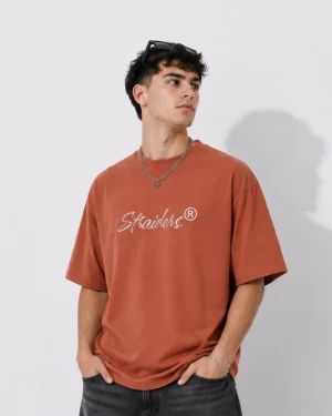 Straiders EMB Oversized Tee - Red