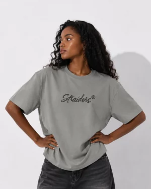 straiders-stone-m Straiders EMB Oversized Tee – Slate